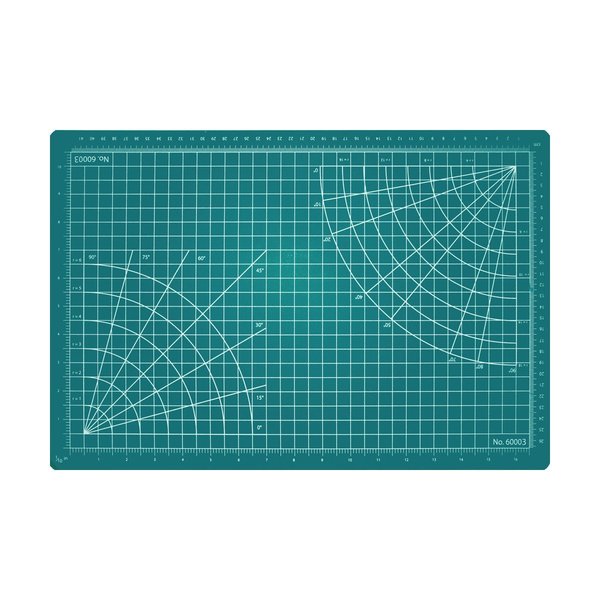 Excel Blades 12" x 18" Self-Healing Cutting Mat w/ Measurement Grid, Green 12pk 60003
